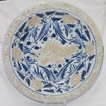 Antiker B/W Teller mit Fisch Ming Dynastie